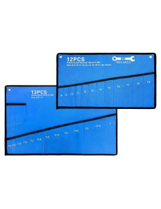 Organizador de Llaves Enrollado HELAKLS - 13 Bolsillos Lona Azul