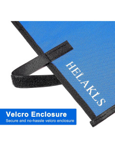 Organizador de Llaves Enrollado HELAKLS - 13 Bolsillos Lona Azul 2