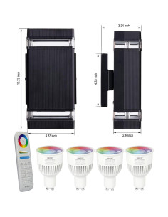 Luces de Pared Exteriores iYogaled 1200lm RGB-CCT IP65 (2 Pzs) 2