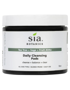 Almohadillas Limpiadoras Diarias Sia Botanics 50ct - Árbol de Té