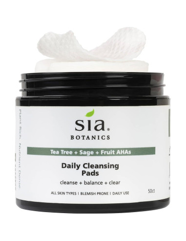 Almohadillas Limpiadoras Diarias Sia Botanics 50ct - Árbol de Té