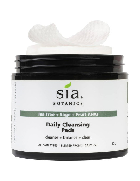 Almohadillas Limpiadoras Diarias Sia Botanics 50ct - Árbol de Té