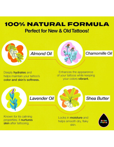 Crema Cuidado Tatuajes Skin Fuel 2x3.3oz Manteca Karité