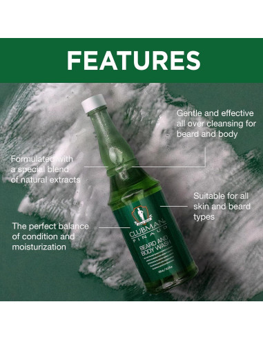 Lavado de Barba y Cuerpo Clubman Pinaud 428 ml - 2 en 1