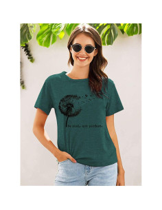 Camiseta Gráfica Calvin&Sally Mujeres Verde Diente de León XL 2