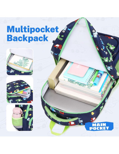 Conjunto de Mochilas Impermeables mygreen para Niños 3-12 Años