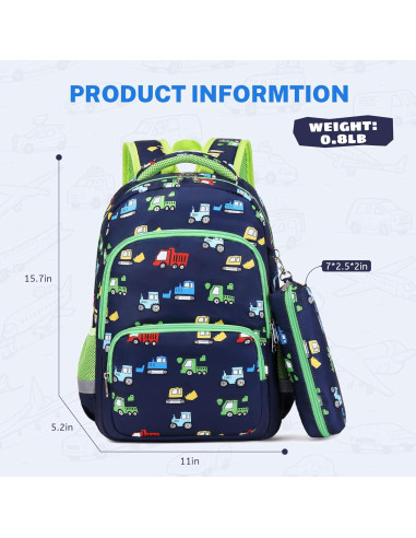 Conjunto de Mochilas Impermeables mygreen para Niños 3-12 Años