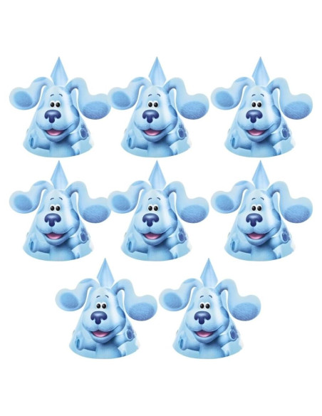 Sombreros de Fiesta Blue's Clues - Paquete de 8 - Diseño Único