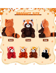 Set de Juguetes de Peluche Panda Rojo Syhood 5 Pcs 33 cm 2