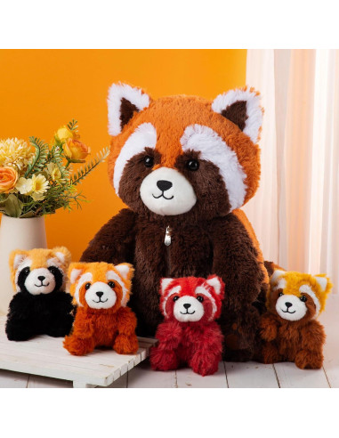 Set de Juguetes de Peluche Panda Rojo Syhood 5 Pcs 33 cm