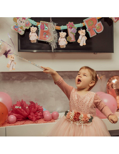 12 Mini Osos de Peluche Skylety con Ropa de Arpillera 10 cm