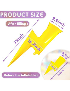 12 Globos de Rayo Amarillo Civaner 91.44 cm Decoración Fiesta 2