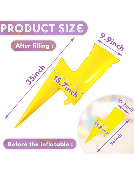 12 Globos de Rayo Amarillo Civaner 91.44 cm Decoración Fiesta