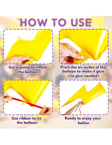 12 Globos de Rayo Amarillo Civaner 91.44 cm Decoración Fiesta