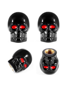Tapa de Válvula Neumático Dsycar Calavera Cobre 4 Pcs
