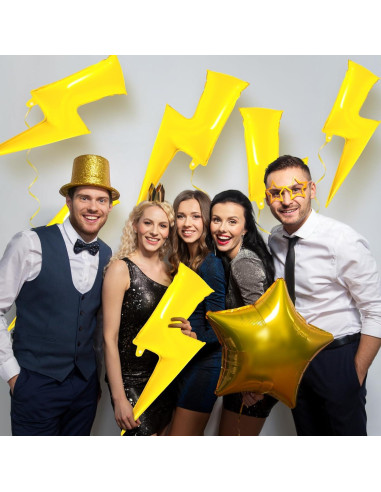 12 Globos de Rayo Amarillo Civaner 91.44 cm Decoración Fiesta