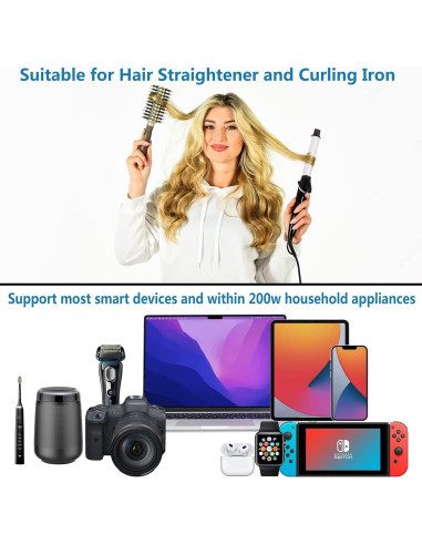 Convertidor de Voltaje FOVAL 220V a 110V con USB-C 18W