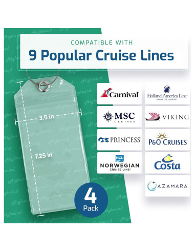 Soporte de Etiquetas de Equipaje Highwind 4 Pack - Impermeables