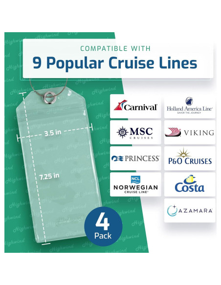 Soporte de Etiquetas de Equipaje Highwind 4 Pack - Impermeables