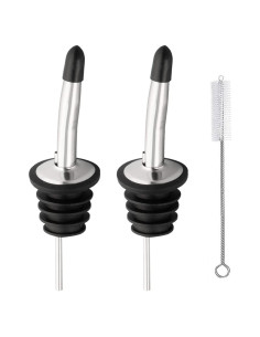 Vertedores de Licor WAFJAMF Acero Inoxidable 2 Pcs con Cepillo