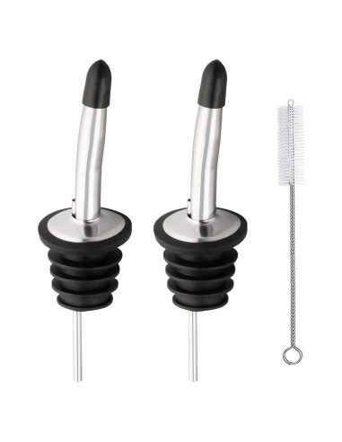 Vertedores de Licor WAFJAMF Acero Inoxidable 2 Pcs con Cepillo