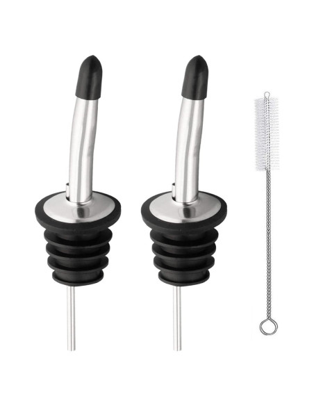 Vertedores de Licor WAFJAMF Acero Inoxidable 2 Pcs con Cepillo