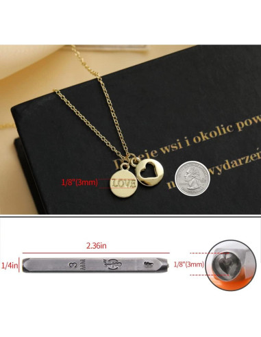 Kit de Estampado de Metal DkOvn 74 Piezas 3mm con Martillo