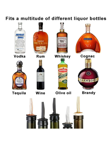 Vertedores de Licor WAFJAMF Acero Inoxidable 2 Pcs con Cepillo