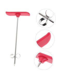 Cuchillo Espiral Manual Haohaiblooms 16 cm Acero Inoxidable Rojo 2