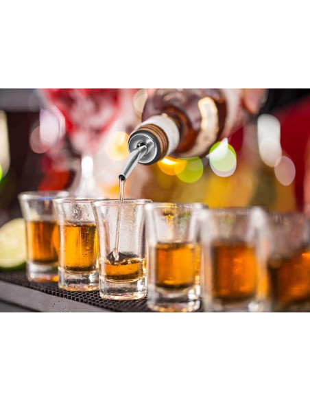 Vertedores de Licor WAFJAMF Acero Inoxidable 2 Pcs con Cepillo