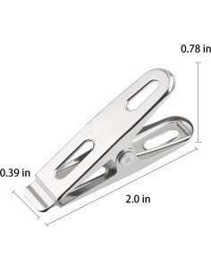 Juego de 30 Clips de Primavera Acero Inoxidable 5 cm ZHYOHEN 2
