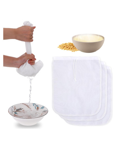 Bolsa de Leche de Nueces Giantree 3 Pcs 30x25cm Nylon Reutilizable