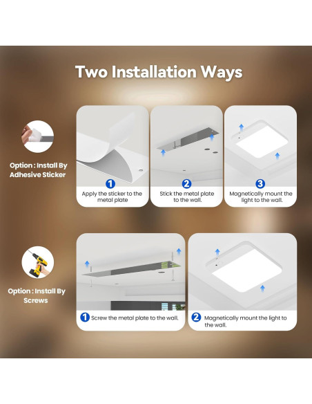 Luz de Techo KINDEEP con Sensor de Movimiento 19.8cm