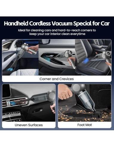 Aspiradora de Coche Portátil HOMIGIFTY ST-6697APlus 17500Pa