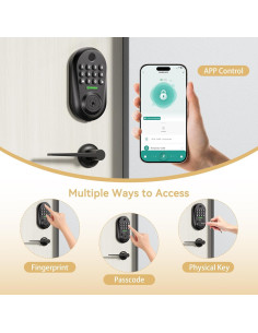 Cerradura Inteligente IRONZON LOC350YBUSIR con Huella Dactilar 2