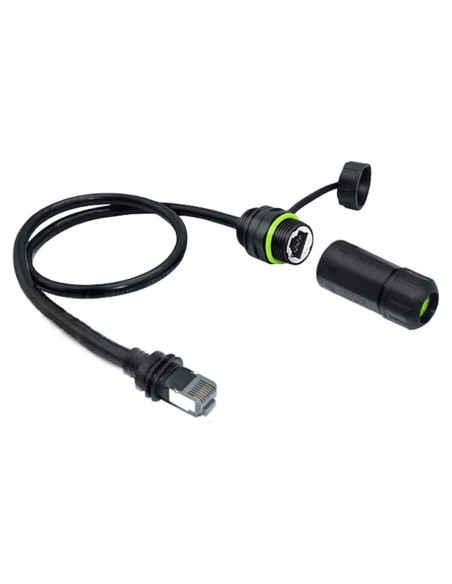 Acoplador RJ45 Impermeable IP68 Starlink Gen 3 CAT6 50cm