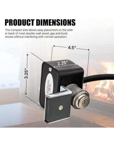 Termostato Automático Woodeze SS-1 para Estufas de Doble Pared