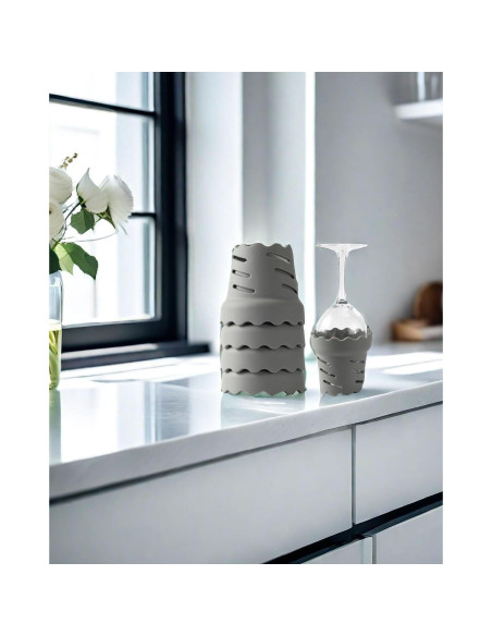 Soporte para Secado de Botellas LVLAMMAL - 4 Piezas Silicona