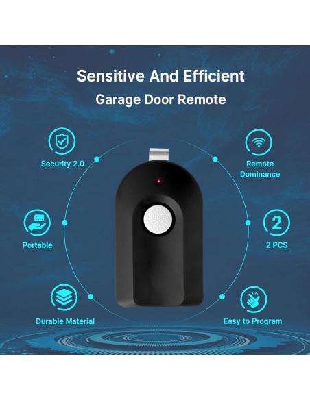 Control Remoto CreaCity ACSCTG Tipo 1 para Garaje 390MHz