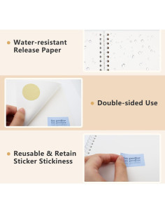 Álbum de Pegatinas Reutilizable Ruatu A5 con 40 Hojas 2