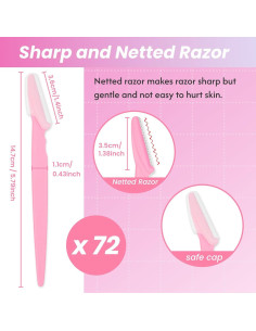 72 Cuchillas de Cejas y Facial Phafaloop - Dermaplaning Seguro 2