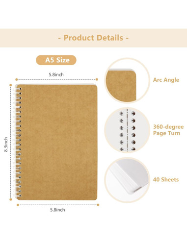 Álbum de Pegatinas Reutilizable Ruatu A5 con 40 Hojas