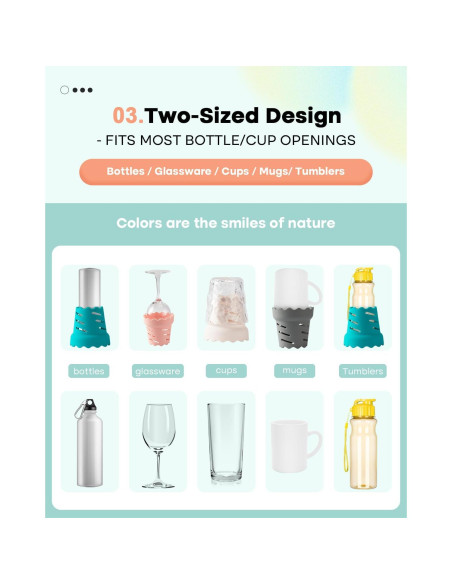 Soporte para Secado de Botellas LVLAMMAL - 4 Piezas Silicona