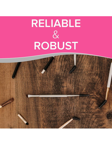 Brocha de Cejas Angulada NYK1 + Spoolie Doble Cara - Precisión