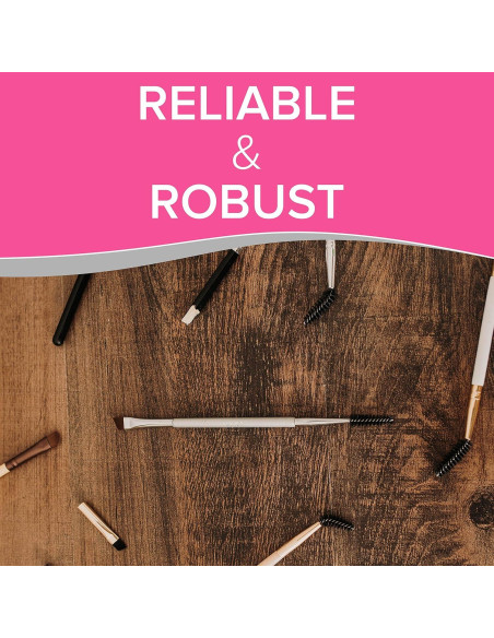 Brocha de Cejas Angulada NYK1 + Spoolie Doble Cara - Precisión