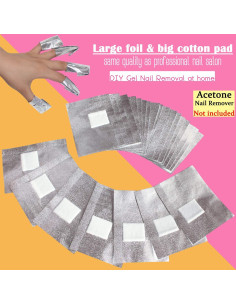 MIILYE Envolturas de Eliminador de Esmalte de Uñas 100 Pcs 2