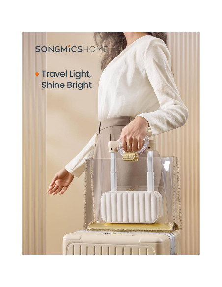 Estuche de Joyería de Viaje SONGMICS HOME Blanco Nube 20.5x6 cm