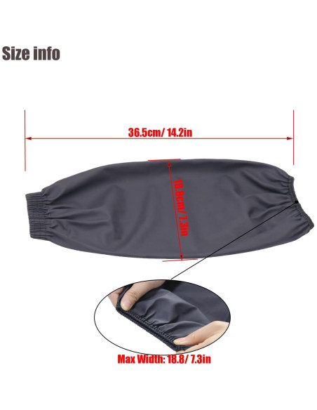 Mangas Impermeables Unisex PU 36.5cm para Cocinar y Limpiar