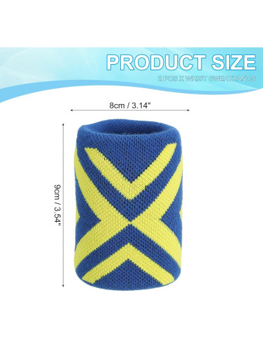 Muñequera Deportiva PATIKIL Transpirable para Baloncesto - 2 Pcs