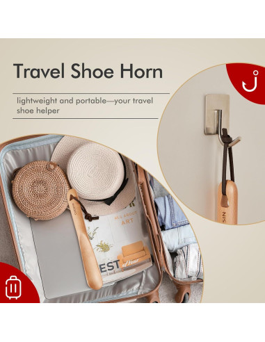 Cuchara para Zapatos CHOSIN de Madera - 2 Piezas Portátil